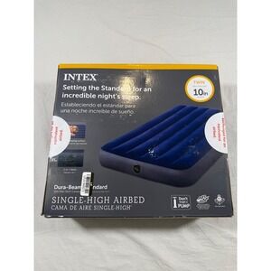 Intex Single-High Airbed Twin Blue NEW Dura-Beam Standard 10in Height